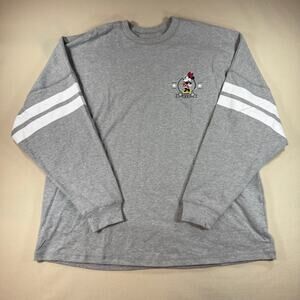 Disney Minnie Mouse Women 2XL Gray Graphic Long Sleeve Shirt NWT